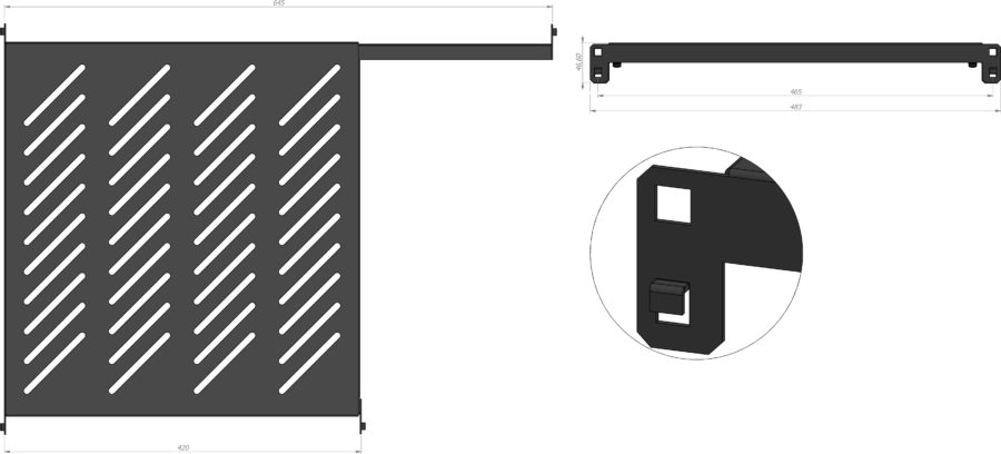 BANDEJAS GP RACKS. Acessórios para racks 19". Bandeja para racks 19".