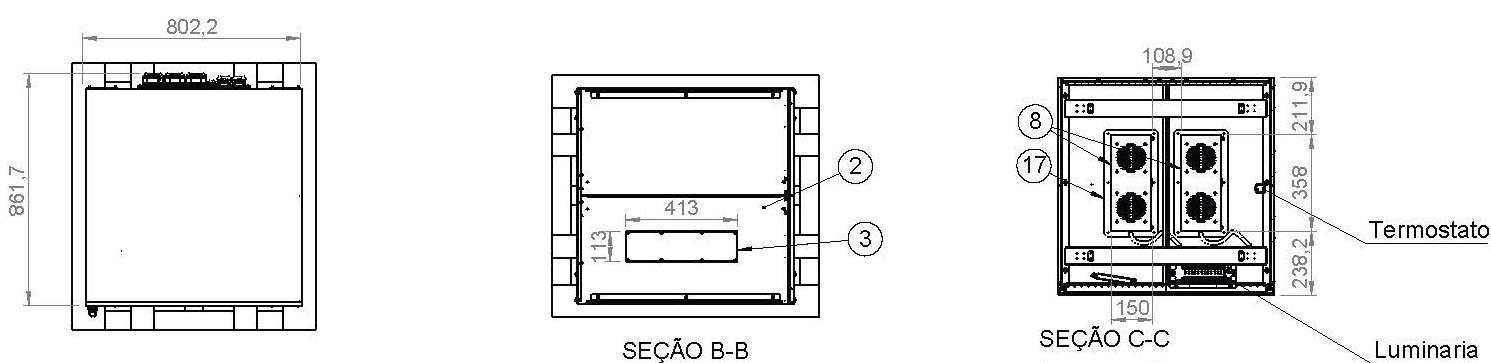 GP RACKS OUTDOOR DE PISO 44US